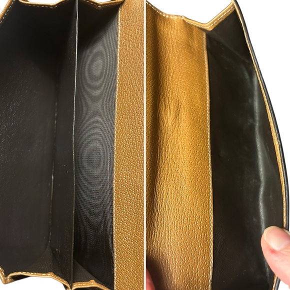 EUC Gucci Leather & Mono GG Canvas Snap Long Wallet - Picture 4 of 7